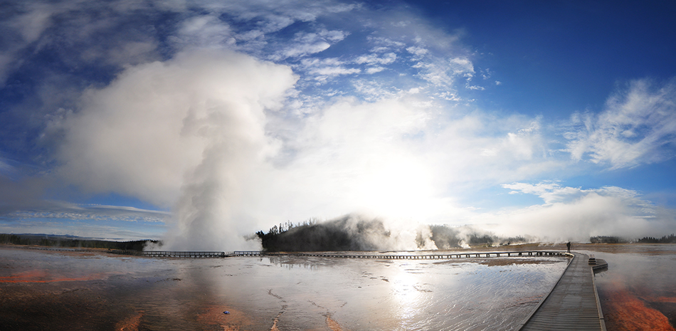 USA YELLOWSTONE NP, Grand Prismatic  Panorama 9960